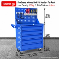 Chariot à outils en acier polyvalent, entièrement assemblé, robuste, organisateur de rangement mobile, OEM/ODM/OBM, étagères réglables, antirouille