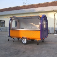 Camion de restauration mobile camion de restaurant commercial utilisant un chariot de cuisine avec roue
