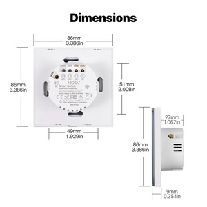 Interruptor de Luz Inteligente WiFi MOES Matter Tuya, Control Táctil de Vidrio, Ignífugo, Requiere Cable Neutro, Compatible con Alexa, Google Home y HomeKit - Product Image 6