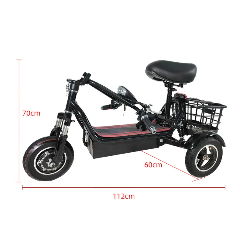 Pieghevole portatile strumento di traffico grasso pneumatico e trike 3 ruote adulti triciclo elettrico