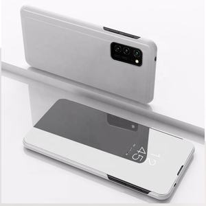 Pour Samsung Galaxy S20 Vue Dégagée Support Clapet Coque Étui Miroir <span class=keywords><strong>Galvanoplastie</strong></span> Placage Étui De Protection pour S20 - Product Image 3