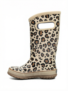Bottes de pluie mi-mollet à imprimé léopard, imperméables, avec embout en acier, en caoutchouc, antidérapantes, à bout rond, pour la randonnée en extérieur - Product Image 1