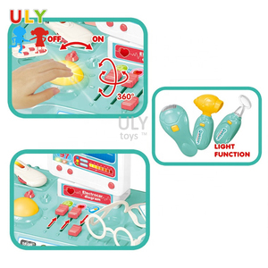 NUOVO di Plastica <span class=keywords><strong>Set</strong></span> di Gioco Medico Pretend Giocattoli Per Bambini Medico Tabella Strumento Medico Con Luce E Suono - Product Image 2