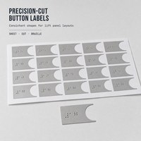 Autocollants personnalisés en PVC pour boutons d'ascenseur en braille, modèle 011, pour panneaux d'ascenseur accessibles et signalétique de direction dans les espaces commerciaux et résidentiels
