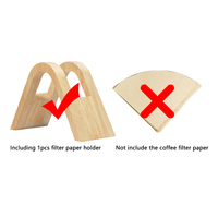 Support de filtre à café en bois, 1 pièce, support de stockage de papier filtrant et distributeur d'étagère pour usage domestique