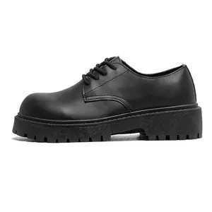 Fabrik individuelle Herrenschuhe 2024 Leder-Loafers Gummissole rutschfest neuer Stil modische Derby-Schuhe für Männer geschmackvoll