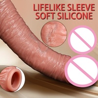 Manchon d'extension de pénis électrique en silicone souple avec 9 modes de vibration, manchon vibrant portable pour hommes, jouet sexuel pour couples adultes