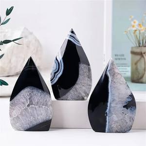 Precio de Fábrica: Adornos de Piedras Preciosas Pulidas de Ágata Druzy en Forma de Lágrima, Geoda de Cuarzo Cristalino Natural Mixto, Estilo Vintage Feng Shui para el Hogar - Product Image 4