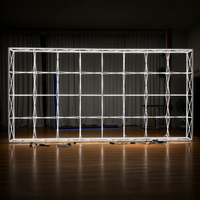Stand d'exposition mobile 10x20 pieds avec éclairage LED, personnalisable avec votre marque, en tissu tendu pour publicité