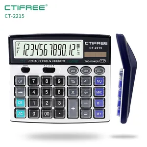 CTIFREE इलेक्ट्रॉनिक Calculators स्टेशनरी कस्टम लोगो प्लास्टिक 12 अंकों डेस्कटॉप कार्यालय कैलकुलेटर CE प्रमाण पत्र के साथ CT-2215