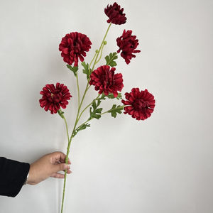 Gran oferta, ramo de flores de Dalia de 6 cabezas, flor de seda de Dalia Artificial para Arreglo Floral, decoración de <span class=keywords><strong>casa</strong></span>, boda, azul, rosa, Dalia - Product Image 6