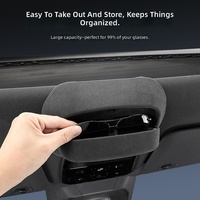 Boîte de rangement pour lunettes de soleil de voiture pour Lynk & Co 07/08, porte-lunettes avant en cuir doublé de fourrure - Accessoires intérieurs de voiture