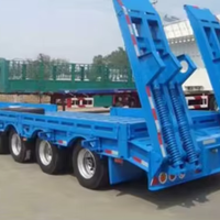 Remorque surbaissée extensible robuste avec plateforme ultra-basse pour le transport de marchandises surdimensionnées