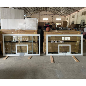 Tabellone da <span class=keywords><strong>Basket</strong></span> Rettangolare in Vetro BOLIPAI 42x72 Pollici per Esterni in Vendita - Product Image 1