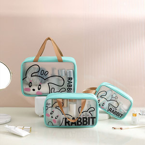 กระเป๋าเครื่องสำอางพีวีซีกันน้ำใสมีซิปจัดเก็บโลโก้ได้ตามต้องการ - Product Image 1