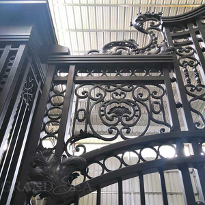 Puerta Principal <span class=keywords><strong>de</strong></span> Seguridad <span class=keywords><strong>de</strong></span> Hierro Forjado para <span class=keywords><strong>Entrada</strong></span>, Puertas Exteriores para Casa o Villa, Precio <span class=keywords><strong>de</strong></span> Mercado - Product Image 4