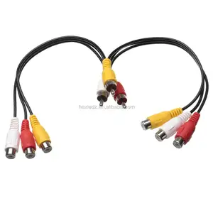 3.5mm 잭-2 x RCA 포노 오디오 케이블 골드 리드 RCA 오디오 케이블