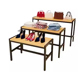 Présentoir de vente au <span class=keywords><strong>d</strong></span>étail moderne personnalisé pour vêtements pour femmes, vêtements, sacs à main à talons hauts, écharpes-Showroom Store <span class=keywords><strong>Table</strong></span> Desk Showcase - Product Image 1