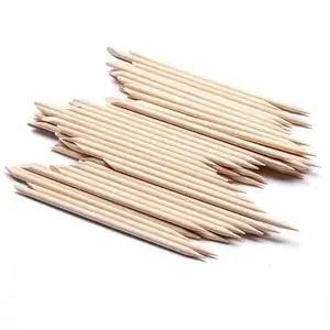 100pcs 4.5 inch Nail Art Orange Wooden Remove Pusher Manicure Cuticle Care Stick Natural Wooden Nail Polish Remover