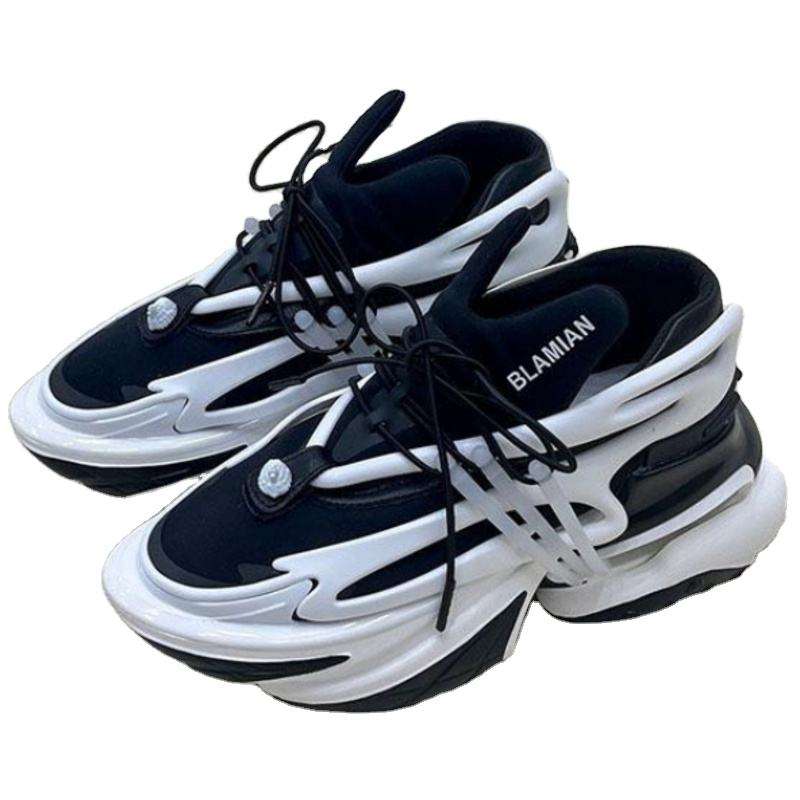 Dropshipping REAL LOGO Latest Trendy Chunky Sneakers Women Platform Bullet Spaceship Shoes Men