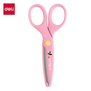 Ciseaux pour étudiants Deli 12,5 cm en acier inoxydable recouvert de plastique pour la découpe du papier, les loisirs créatifs pour enfants - Product Image 3