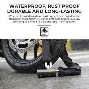 Candado de Cadena para <span class=keywords><strong>Bicicleta</strong></span> y Motocicleta de Acero Endurecido, Portátil, Inteligente, <span class=keywords><strong>Antirrobo</strong></span>, con Alarma de 120dB, Resistente al Agua, de Alta Calidad y Durabilidad - Product Image 6