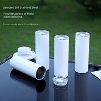 Gobelet isotherme en acier inoxydable de 20 oz avec poignée et paille, isolation thermique de 6 à 12 heures, design blanc