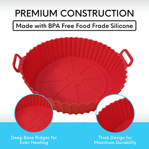 Tapis de cuisson en silicone réutilisable pour friteuse à air, antiadhésif, résistant à la chaleur, lavable, accessoires de cuisine - Product Image 4