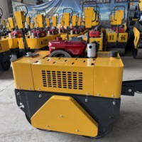 Compacteur vibrant à double tambour autopropulsé de 450 kg, moteur diesel Changfa 178 refroidi par air, pour le remblaiement de fossés