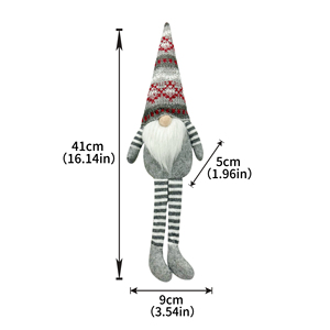 Figurines de Père Noël de style nordique haut de gamme, faites à la main, écologiques, en polyester doux, sans visage, pour décoration festive de fenêtre - Product Image 6