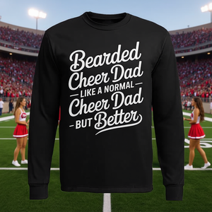 T-shirt à manches longues Bearded Cheer Dad, comme un papa normal qui fait la joie, mais mieux encore - Product Image 3