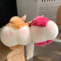 Usine en gros Rex lapin en peluche cartable suspendu mignon Rex lapin cheveux cadeau en peluche Corgi voiture pendentif en peluche Corgi porte-clés