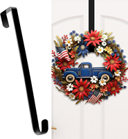 Support de couronne de Noël pour porte, crochet décoratif en métal pour couronne de Noël