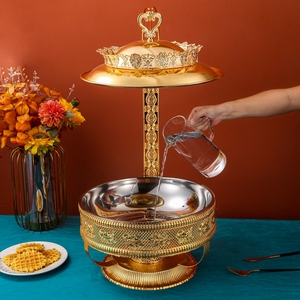 Sang Trọng Vàng Chafing Món Ăn Đặt Thép Không Gỉ Treo Trang Trí Tự Chọn Thực Phẩm Ấm Hơn Cho Đám Cưới Và Những dịp Đặc Biệt - Product Image 6