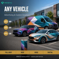 Film de covering automobile en PVC imprimé sur mesure, impression UV HD, graphiques amovibles pour véhicules, 1,52x17m, garantie 3 ans, vente en gros OEM