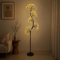 Lampe sur pied décorative en forme de S, lampe LED sur pied, design moderne à branches courbées, lumière d'ambiance pour la maison, salon, chambre à coucher