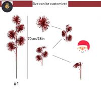 Meilleures ventes et haute qualité Sprays de décoration d'arbre Sprays floraux de Noël à paillettes décor 78537 pics de Noël à paillettes artificielles