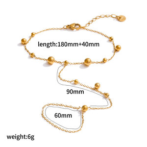 Pulsera de Dedo de Acero Inoxidable 316L Antideslustre con Baño de Oro PVD de 14k/18k y Circonitas, Cadena de Mano para Novia, Anillo de Pulsera para Mujer - Product Image 5