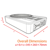 Subwoofer actif fin de 10 pouces sous le siège, 120W, haut-parleur de basses pour voiture entièrement en aluminium, apparence personnalisée, vente en gros
