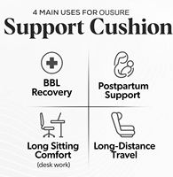 Housse de protection premium avec technologie de soutien rigide pour coussin fessier BBL post-récupération