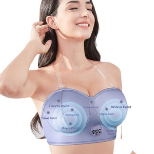 Rechargeable smart breast <b>massager</b> heating massage bra for chest care and shaping - Product Image 3