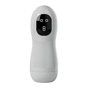 Newest S Shape Model 7 Modes Strong Suction&vibration Auto Men Masturbator Cup With Led Display