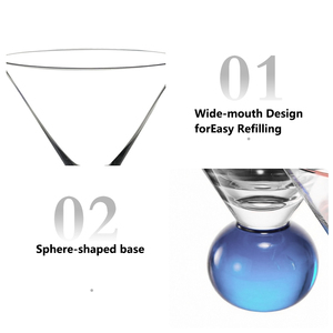 Verre à shot de tequila coloré à fond épais, verre à whisky créatif avec base en forme de boule, coupe à cocktail <span class=keywords><strong>martini</strong></span> vintage pour mariage, bar, fête - Product Image 5