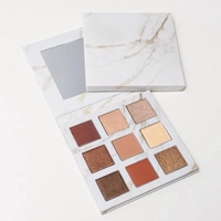 Palette de fards à paupières mats personnalisée 9 couleurs, ultra-maléables, tons froids, texture lisse, longue tenue