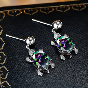 Orecchini a Forma di Tartaruga per Donne, Gioielli da Indossare Quotidianamente, Idea Regalo, Vendita all'Ingrosso - Product Image 4