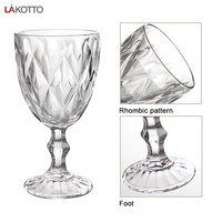Gobelets en Verre de Vins Vente en Gros Décoration Vintage Colorée Transparente Mariage Moderne Rouge