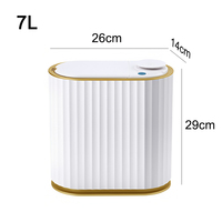 Poubelle intelligente avec vaporisateur de parfum réglable, capteur automatique d'ouverture du couvercle, poubelle en plastique étanche pour salle de bain, voiture, maison