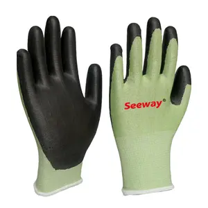 Seeway Ultra Thin PU Coated Level 4 Cut Resistant Ansi Approved Safety Gloves