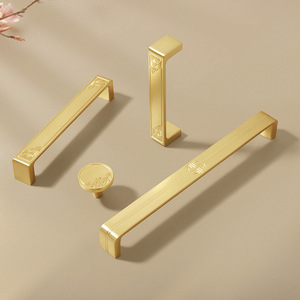 Chinese Style Zinc Alloy Drawer Handles Bar Shape Durable <b>Wardrobe</b> Cabinet Hardware - Product Image 3