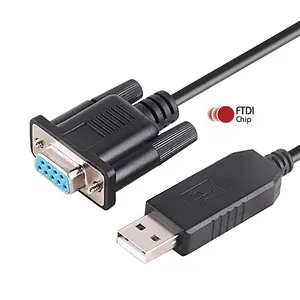 USB DB9 kadın Null Modem RS232 seri adaptör kablo 2-3 Crossover kablolu